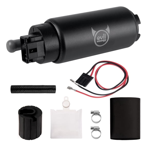 EVIL ENERGY 255 LPH Electric In-Tank Fuel Pump Kit 43 PSI for EFI – E85 Gasoline Diesel Compatible, with Built-in Filter & Regulator for High-Performance Engines