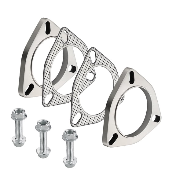 EVIL ENERGY 3-Bolt Exhaust Flange Set with Gaskets and Hardware – 3 Inch Size – 304 Stainless Steel