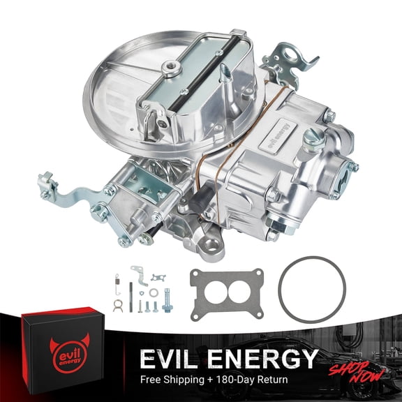 EVIL ENERGY 350 CFM 2-Barrel Carburetor, Manual Choke, Direct Replacement for OEM Factory Carburetor, Compatible with Street & Track Performance, CNC-Machined Alloy