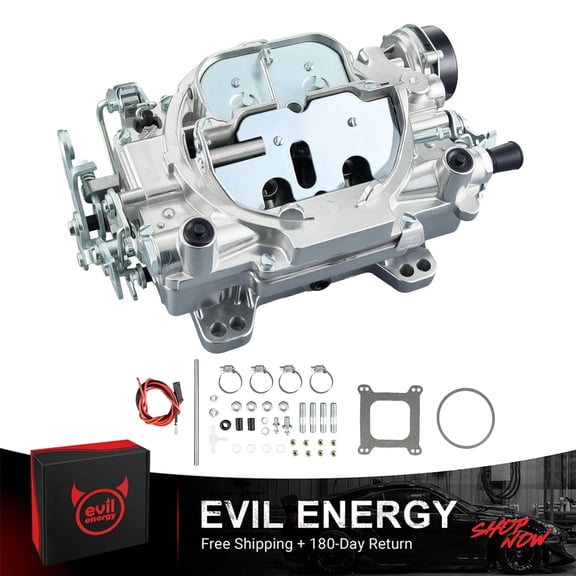 EVIL ENERGY 500 CFM 4-Barrel Carburetor, Electric Choke, Direct Bolt-On for Small Block V8 305-390ci, Compatible with Dual-Plane & Single-Plane Intake Manifolds