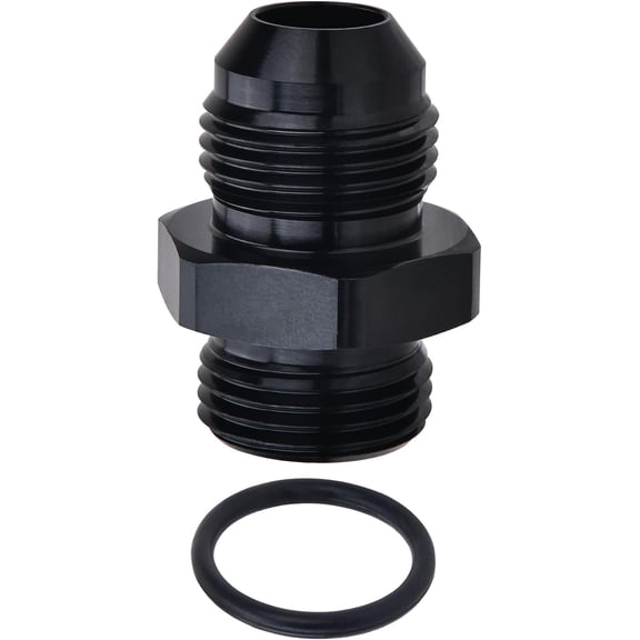 EVIL ENERGY 6AN Flare to AN6 ORB Male Fuel Rail Adapter Fitting, 37 Degree Flare Seal, NBR O-Ring, for Oil Cooler, Fuel Pressure Regulator, Fuel Pump