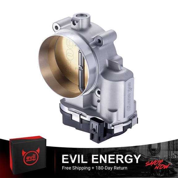 EVIL ENERGY 90mm Silver Aluminum Electronic Throttle Body with TPS Sensor 4-Bolt for 2013-2021 Dodge Chrysler HEMI V8 5.7L 6.4L 392