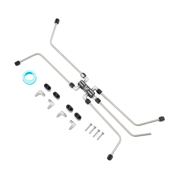 EVIL ENERGY LS Steam Vent Kit Stainless Steel Coolant Crossover, Complete LS Steam Port Kit with AN Fittings & Seals, Fits 5.3 6.0 LS1 LS2 LS3 LS6 LS7 LSX Engines Black
