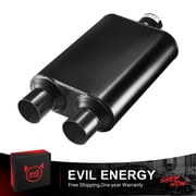 EVIL ENERGY Super 44 Series Exhaust Muffler, 3.0" Center In 2.5" Center Out, Aluminized Steel, Aggressive Sound Tone, Performance Muffler for Street Cars, Sports Cars & Trucks