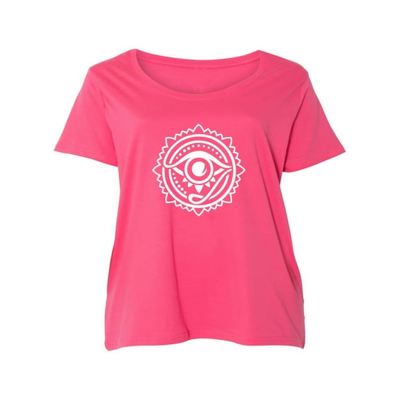 EVIL EYE Womens Plus Size Scoopneck Tee