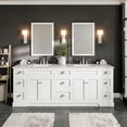 thumbnail image 1 of EVIVA Epic 84 Inch Transitional White Vanity w/ Brushed Nickel Hardware, 1 of 7