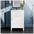 thumbnail image 1 of EVIVA Garci 24 Inch White Transitional Bathroom Vanity with Porcelain Top, 1 of 7
