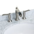 thumbnail image 1 of EVIVA Swan Luxury Water-fall Widespread Three-Hole (2 Handles) Bathroom Sink Faucet (Brushed Nickel), 1 of 2