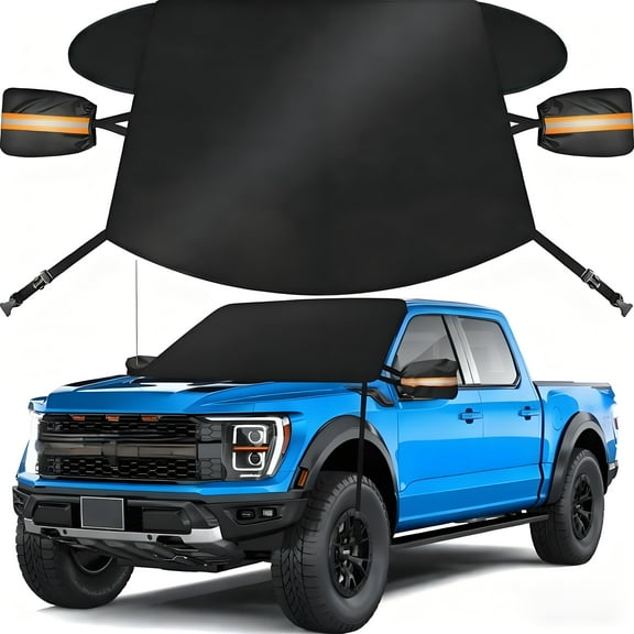 EVLIVE Windshield Sun Shade, 73x45in Car Window Cover, UV & Heat Protection, Trucks, and SUVs, Black