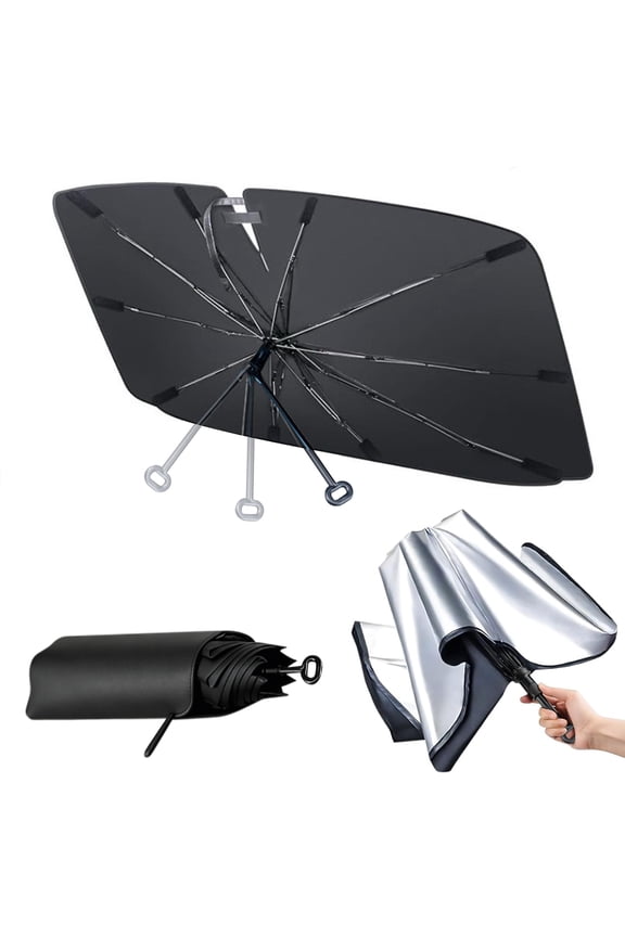 Premium Car Windshield Sunshade - Extra Wide Foldable Design, UV & Heat Protection, Universal Fit for SUV/Sedan/Truck.