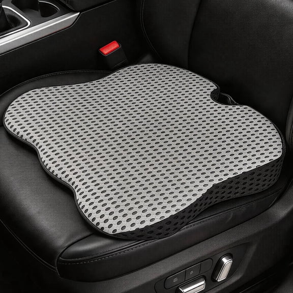 EVLIVE Car Seat Cushion,Wedge Booster Pillow for Driving,Memory Foam Seat Pad,Non-Slip for Height & Comfort,Gray