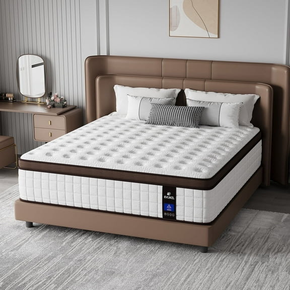 Queen Mattress, 12 Inch Queen Size Mattresses in a Box with Memory Foam Hybrid, Individual Pocket Spring for Provide Support and Improve Sleep,Medium Firm
