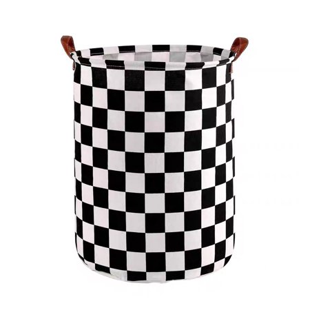 EVNELE Large Laundry Hamper, Waterproof Canvas Laundry Basket, Collapsible Storage Basket Bin for Kids Room, Toy Organizer, Nursery Hamper, Clothes Hamper, Racing Flag