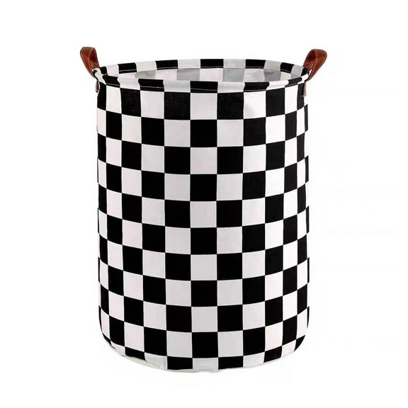 EVNELE Large Laundry Hamper, Waterproof Canvas Laundry Basket, Collapsible Storage Basket Bin for Kids Room, Toy Organizer, Nursery Hamper, Clothes Hamper, Racing Flag