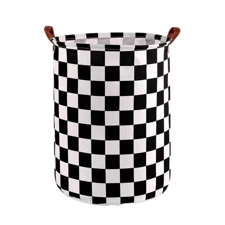 Sortora Large Laundry Hamper, Waterproof Canvas Laundry Basket, Collapsible Storage Basket Bin for Kids Room, Toy Organizer, Nursery Hamper, Clothes Hamper, Racing Flag