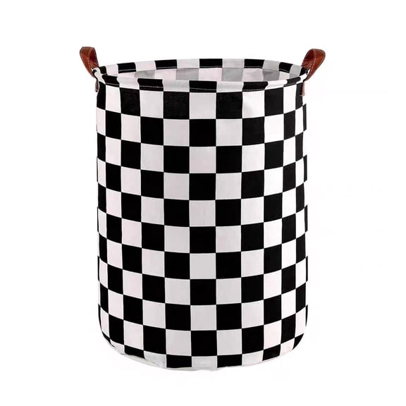 Sortora Large Laundry Hamper, Waterproof Canvas Laundry Basket, Collapsible Storage Basket Bin for Kids Room, Toy Organizer, Nursery Hamper, Clothes Hamper, Racing Flag