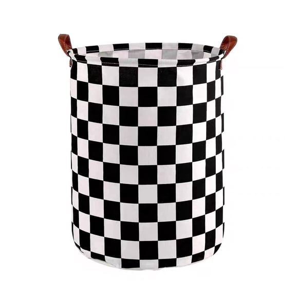 Sortora Large Laundry Hamper, Waterproof Canvas Laundry Basket, Collapsible Storage Basket Bin for Kids Room, Toy Organizer, Nursery Hamper, Clothes Hamper, Racing Flag