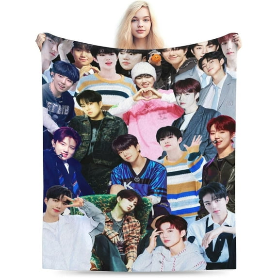 EVNNE PARK JI HOO Blanket Soft and Comfortable Warm Fleece Throw Blankets Carpet Rug Decoration Gift for Decor room dormitory Picnic Yoga Sofa Camping Travel All Season