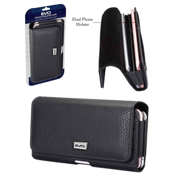 EVO 6.9-Inch Horizontal Belt Clip Phone Pouch Black