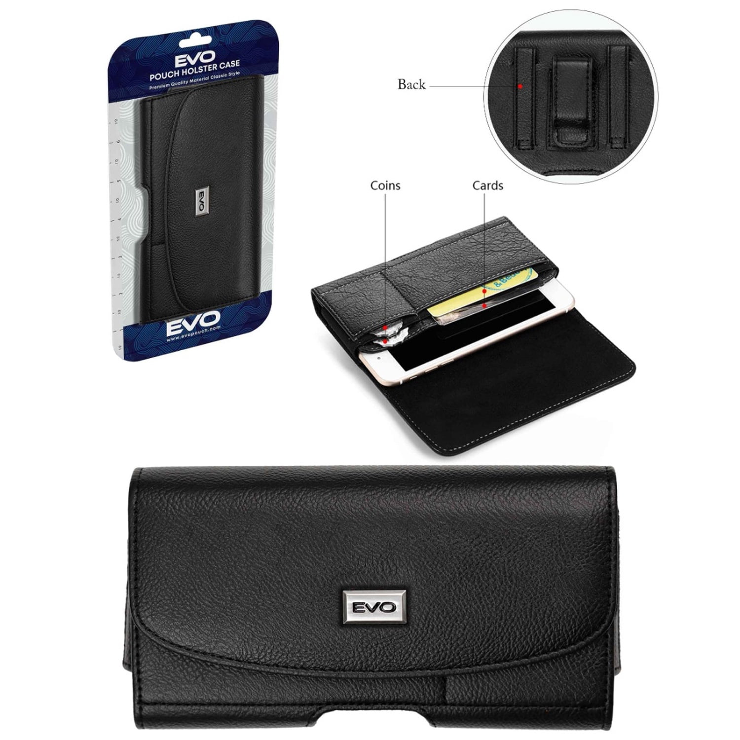 EVO 7.2" Horizontal Nylon Pouch with Card Holder