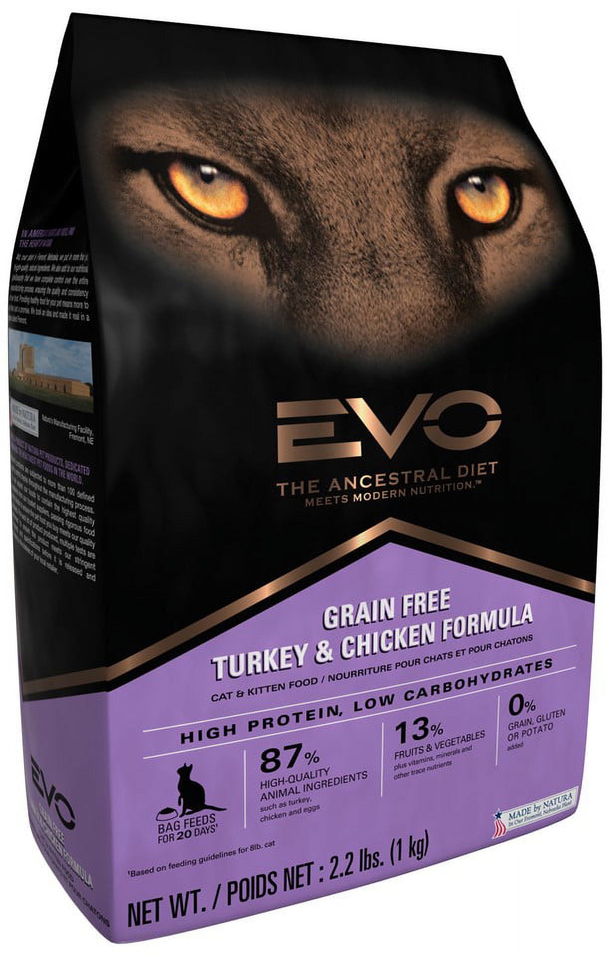 Evo turkey and chicken dog shop food