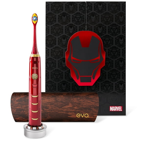 EVO IRM-1 Rechargeable Iron Man Sonic Toothbrush with Travel Case for Adults, Collector's Edition