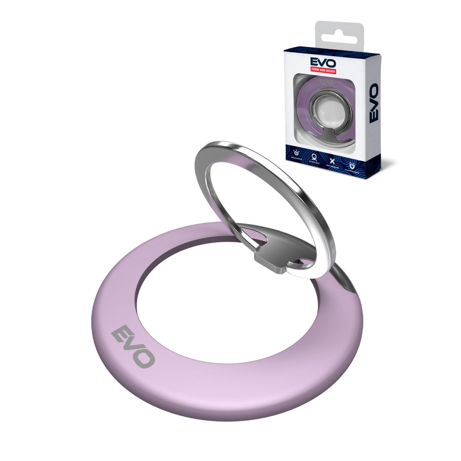 EVO PO1 Magnetic Finger Ring Holder with Charging Compatible Design - Purple
