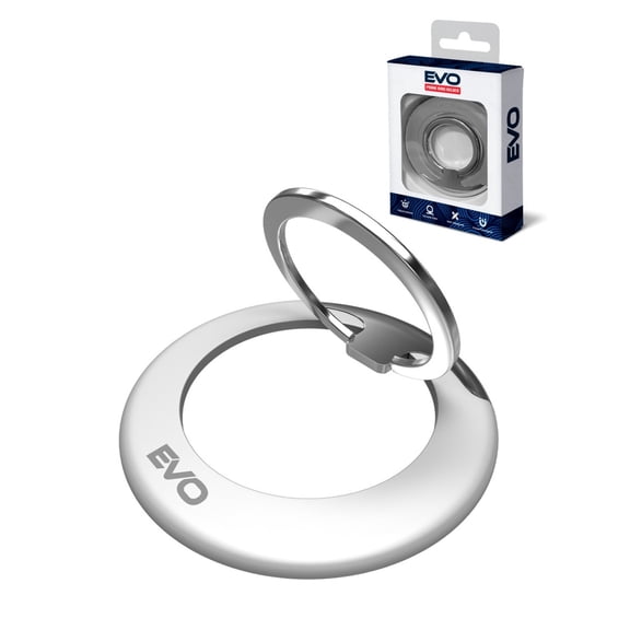EVO PO1 Magnetic Phone Grip with Foldable Stand Function - White