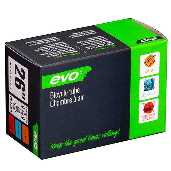 EVO Presta Tube Length: 48mm, 26'', 1.75-2.125