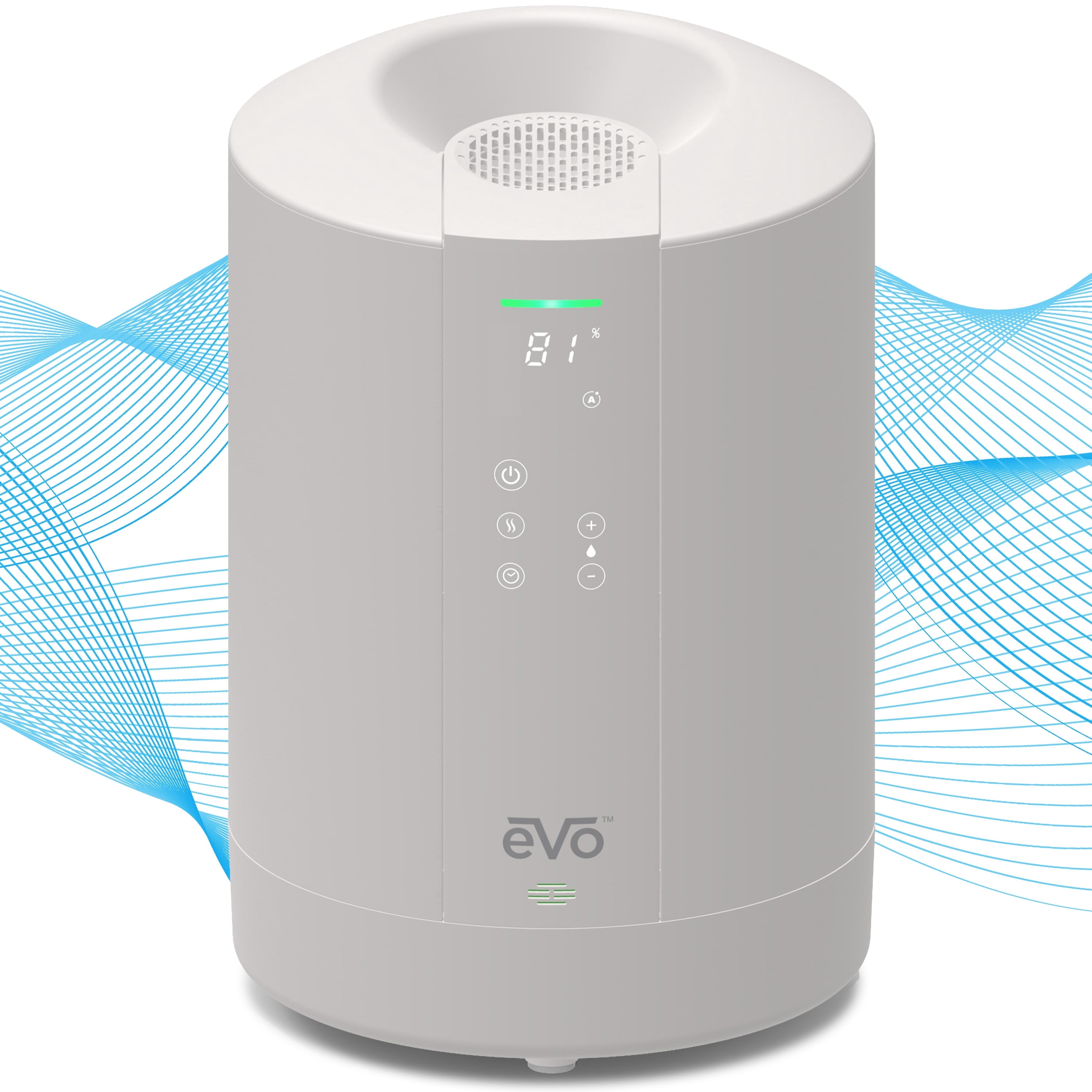 EVO Self Sanitizing Pure Mist Humidifier (6L Capacity) – 28 Hour Continuous Run Time, Dishwasher Safe Base, Empty Tank Auto Shut-Off