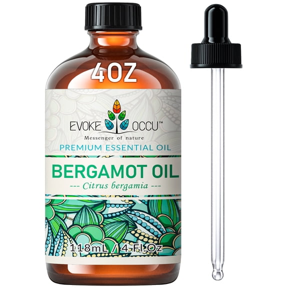 EVOKE OCCU Bergamot Essential Oil for Diffuser Skin Relaxation & DIY Wool Dryer Balls - 4 fl oz