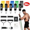 thumbnail image 1 of Evoland Resistance Exercise Bands, Workout Bands 150lbs, Indoor and Outdoor Bands with Door Anchor and Handles, Weights for Strength Training Equipment at Home, 1 of 8