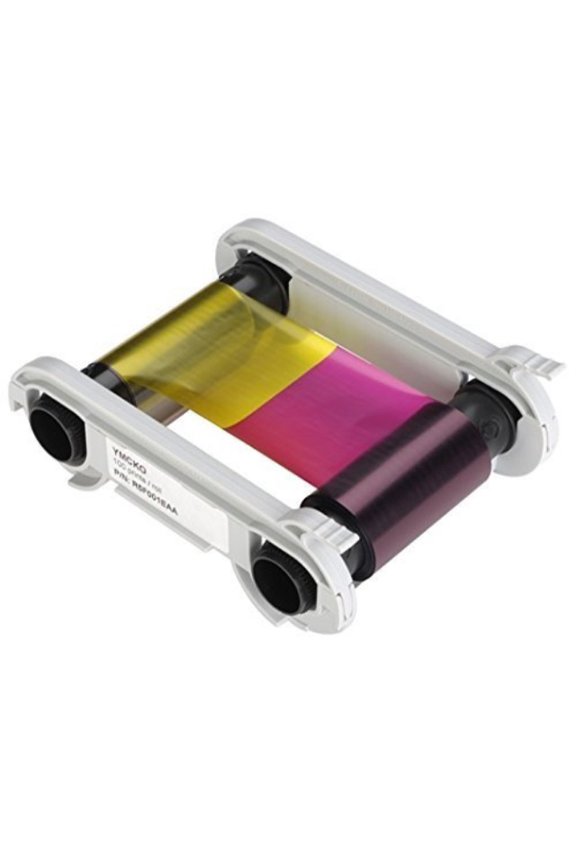 ymcko ribbon cassette (r5f002aaa) 200 print color ribbon compatible in the evolis zenius printer