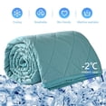 thumbnail image 1 of EVOLIVE Elastane Diamond Quilted All Season Light Weight Single Reversible Cooling Quilt/Comforter (Blue, Full/Queen), 1 of 6