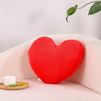 EVOLIVE Heart Pillow, Love Pillow Gifts, 15X17 Inch Large Heart Shaped Pillows, Micromink Room Decor Throw Pillows, Living, Bedroom, Indoor Outdoor (Red)