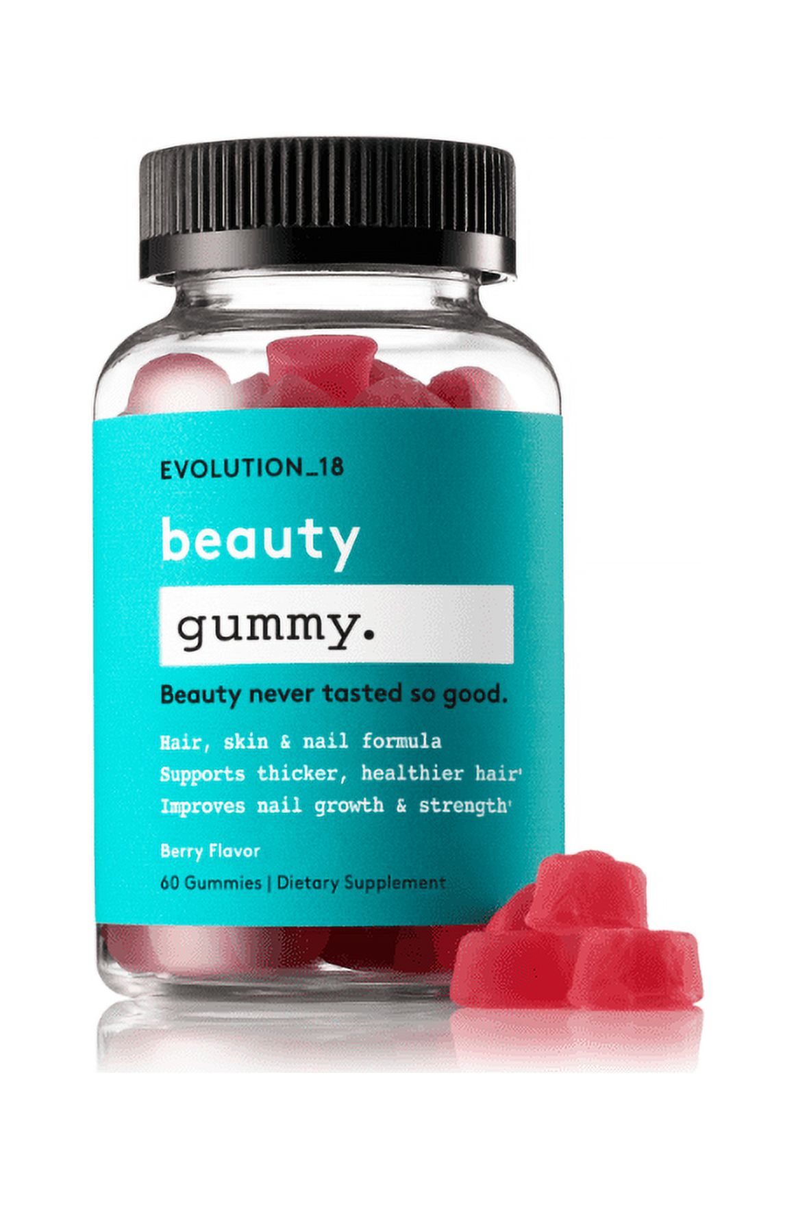 EVOLUTION_18 Beauty Hair and Nail Growth Gummy with Biotin and Keratin, Berry, 30 Servings - image 1 of 5