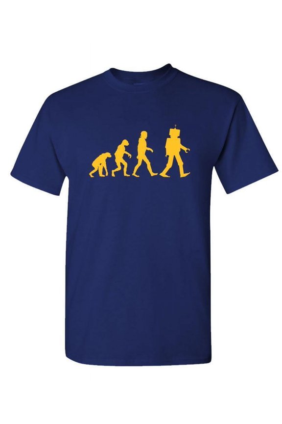 EVOLUTION OF MAN And Machine - Unisex Cotton T-Shirt Tee Shirt