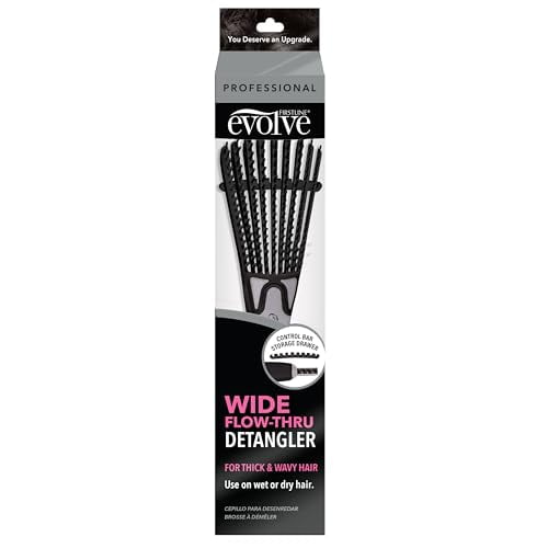 Evolve Wide Flow Thru Detangling Comb for Thick and Wavy Hair, 1 Ea