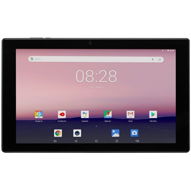 EVOO 11.5" Android Tablet, Quad Core, 32GB Storage, Micro SD Slot, Dual Cameras, Android 8.1 Go Edition, Black