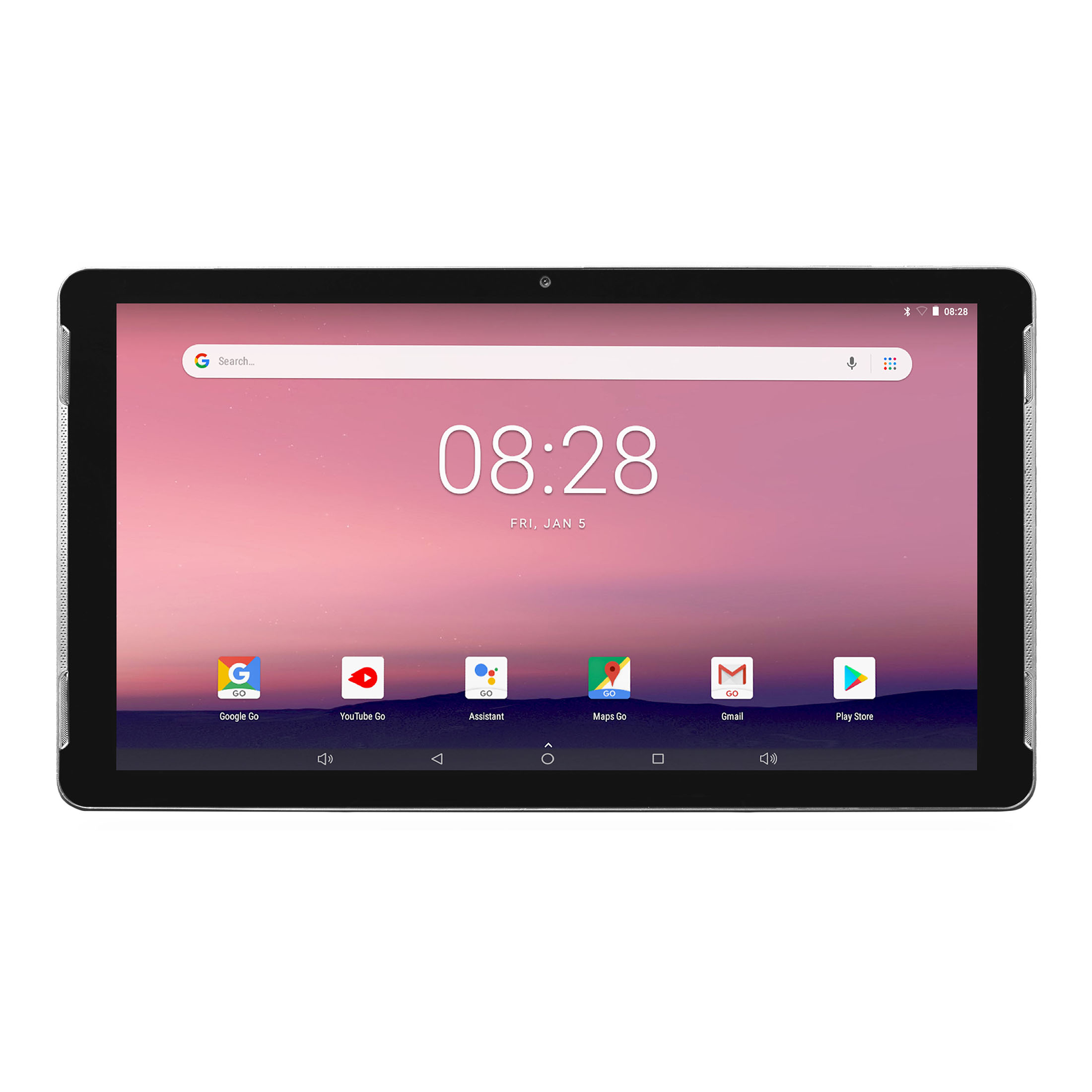 EVOO 13.3" Android Tablet, Full HD, Quad Core, 32GB Storage, 2GB Memory, Micro SD Slot, 2MP Front Camera, 5MP Rear Camera, Android 9.0, Silver (Google Classroom Ready) - image 1 of 5