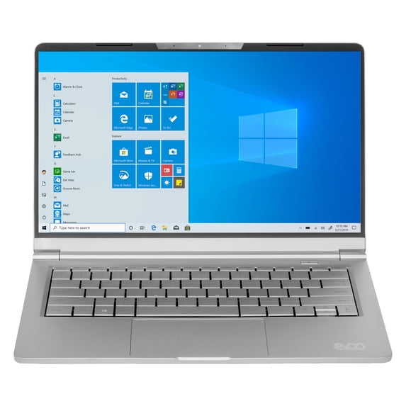 EVOO 14.1” Ultra Slim Notebook - Elite Series, FHD Display, AMD Ryzen 5 3500U Processor with Radeon Vega 8 Graphics, 8GB RAM, 256GB SSD, HD Webcam, Windows 10 Home, Silver