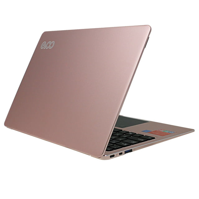 EVOO 14.1" Ultra Thin Laptop - Elite Series, Intel Celeron CPU, 4GB Memory, 32GB, Windows 10 S, Windows Hello (Fingerprint Scanner), Rose Gold