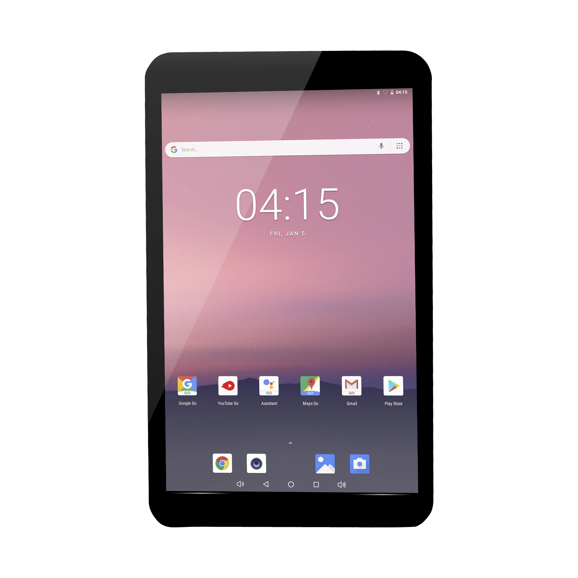 EVOO 8" Tablet, Android 8.1 Go Edition, Quad Core, 16GB Storage, Dual Cameras, Micro SD Slot, Black - image 1 of 4