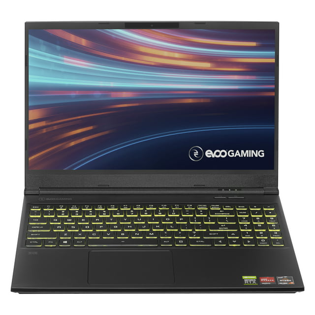 EVOO Gaming 15.6” Laptop, FHD, 120Hz, AMD Ryzen 7 4800H Processor, NVIDIA GeForce RTX 2060, THX Spatial Audio, 512GB SSD, 16GB RAM, RGB Backlit Keyboard, HD Camera, Windows 10 Home, Black