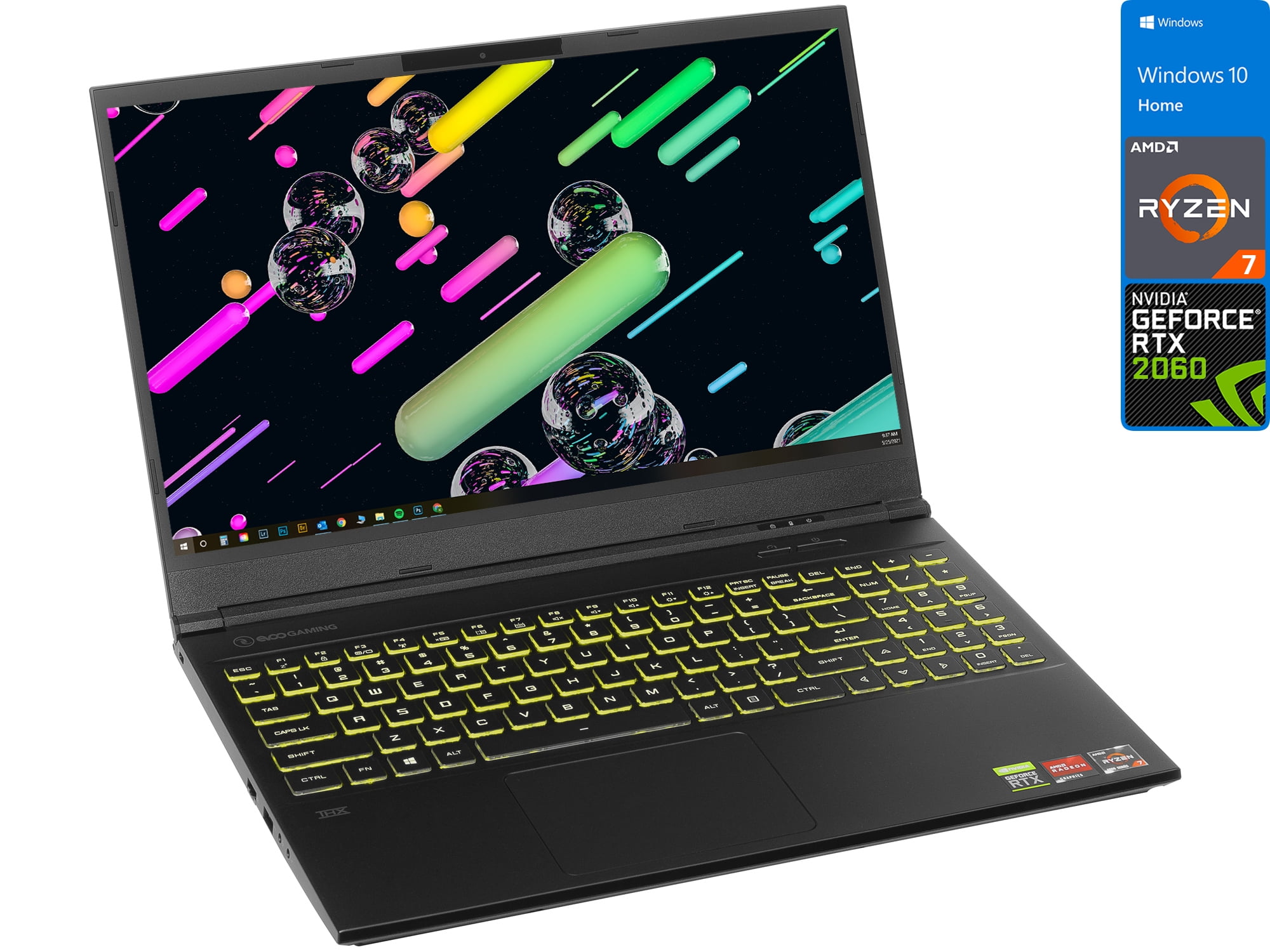 EVOO Gaming Notebook, 15.6" 120Hz FHD Display, AMD Ryzen 7 4800H Upto 4.2GHz, 16GB RAM, 4TB NVMe SSD