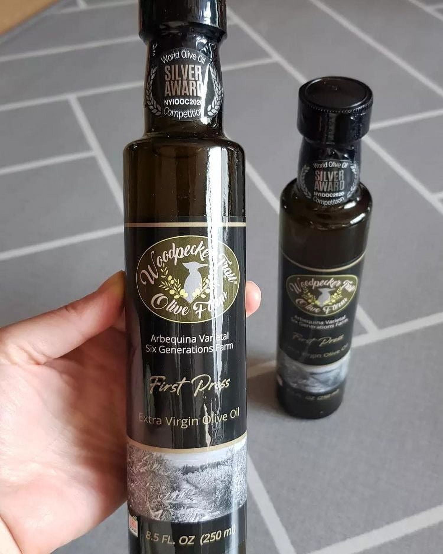 Woodpecker Trail Olive Farm Extra Virgin Olive Oil, 1 Bottle, 250 mL