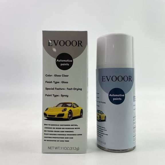 EVOOOR Automotive paints,Automotive Custom Lacquer Spray Paint, 11 oz, Gloss Clear