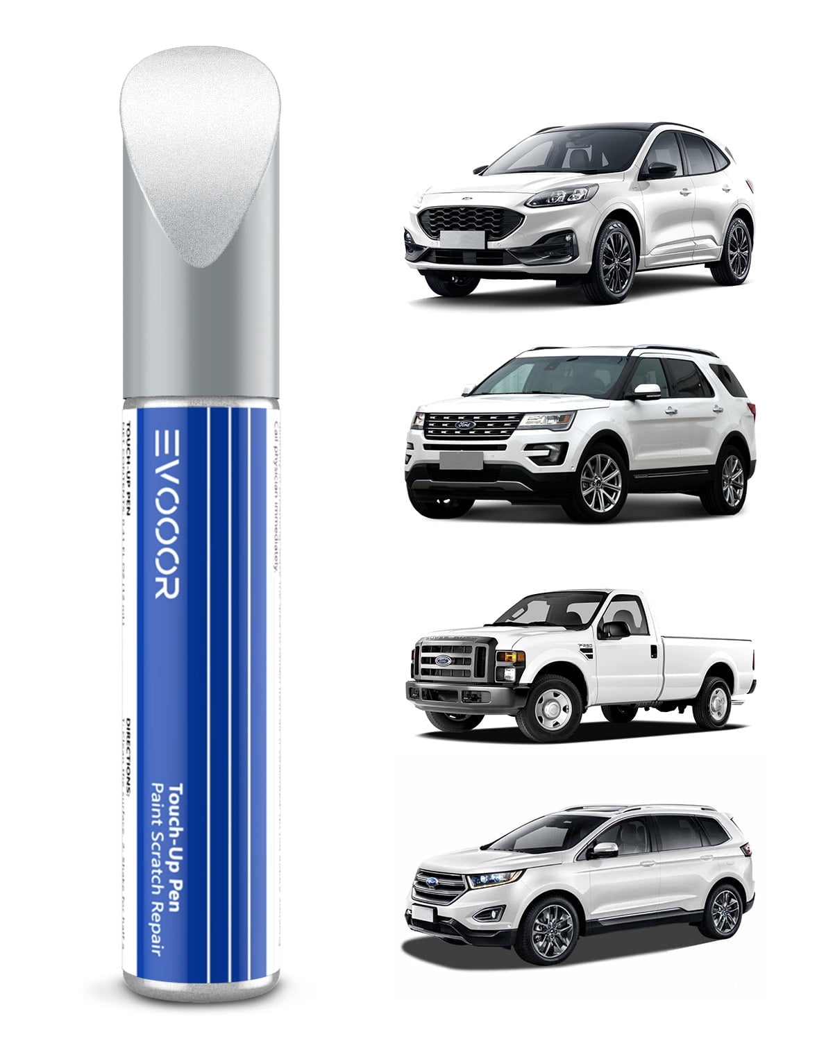 UX Ingot Silver Metallic Touch Up Paint Pen For Ford - Exact Match 2-in-1 Pen & Brush For Chip & Scratch Repair