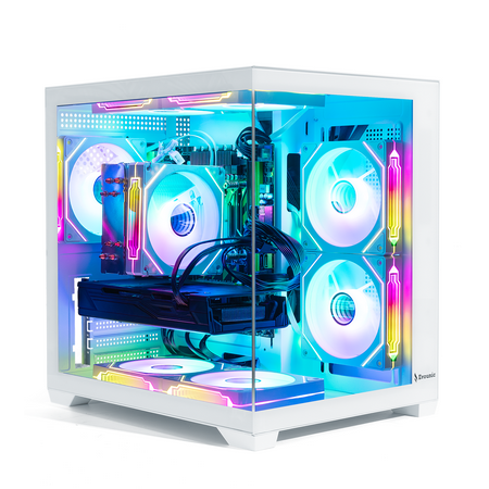 EVOUNIC Gaming PC Computer Desktop - Ryzen 5 5500 Up to 4.2 GHz Radeon RX580 8GB 16GB RAM 1TB SSD 650W Power Supply WiFi6 BT 5.4 Windows 11 Pro High-Performance 1080p ARGB Gaming Tower