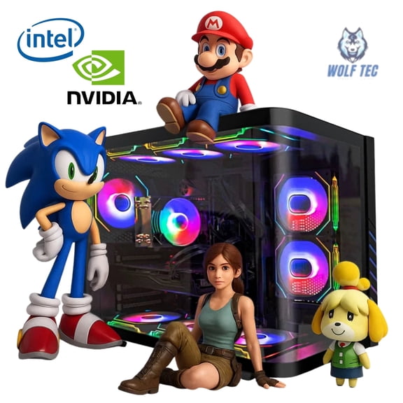 EVOUNIC Gaming PC Computer Desktop,i7 11th GEN Gaming PC! NVIDIA RTX 5060 8GB, 32GB DDR4, 1TB SSD, WiFi BT 5.4, ARGB Fan x9, Windows 11, Gaming Computer Tower for Gamer,Streaming
